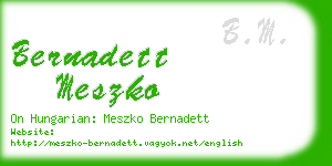 bernadett meszko business card